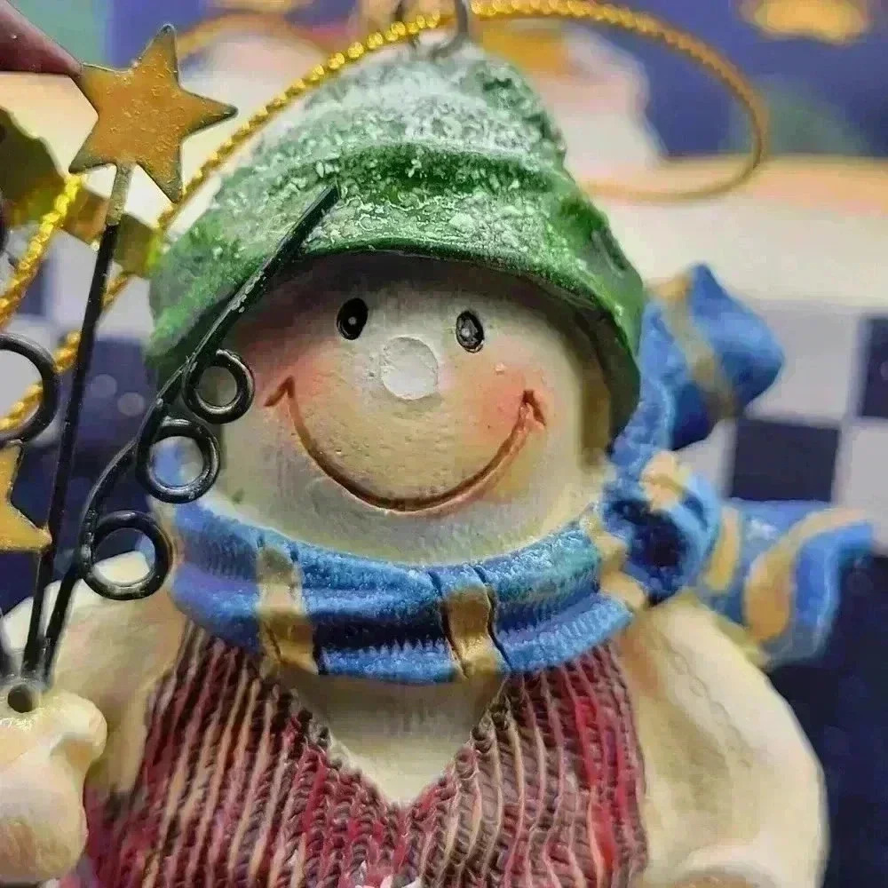 Vintage Christmas Collectors Four Snowman Figurines W/Box Farmhouse Multicolor - Picture 14 of 14